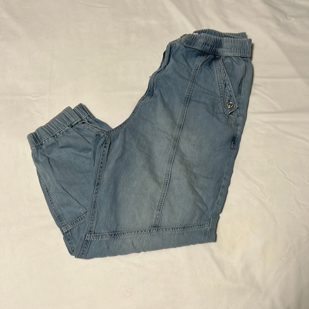 We the free crop, elastic bottom “jeans”